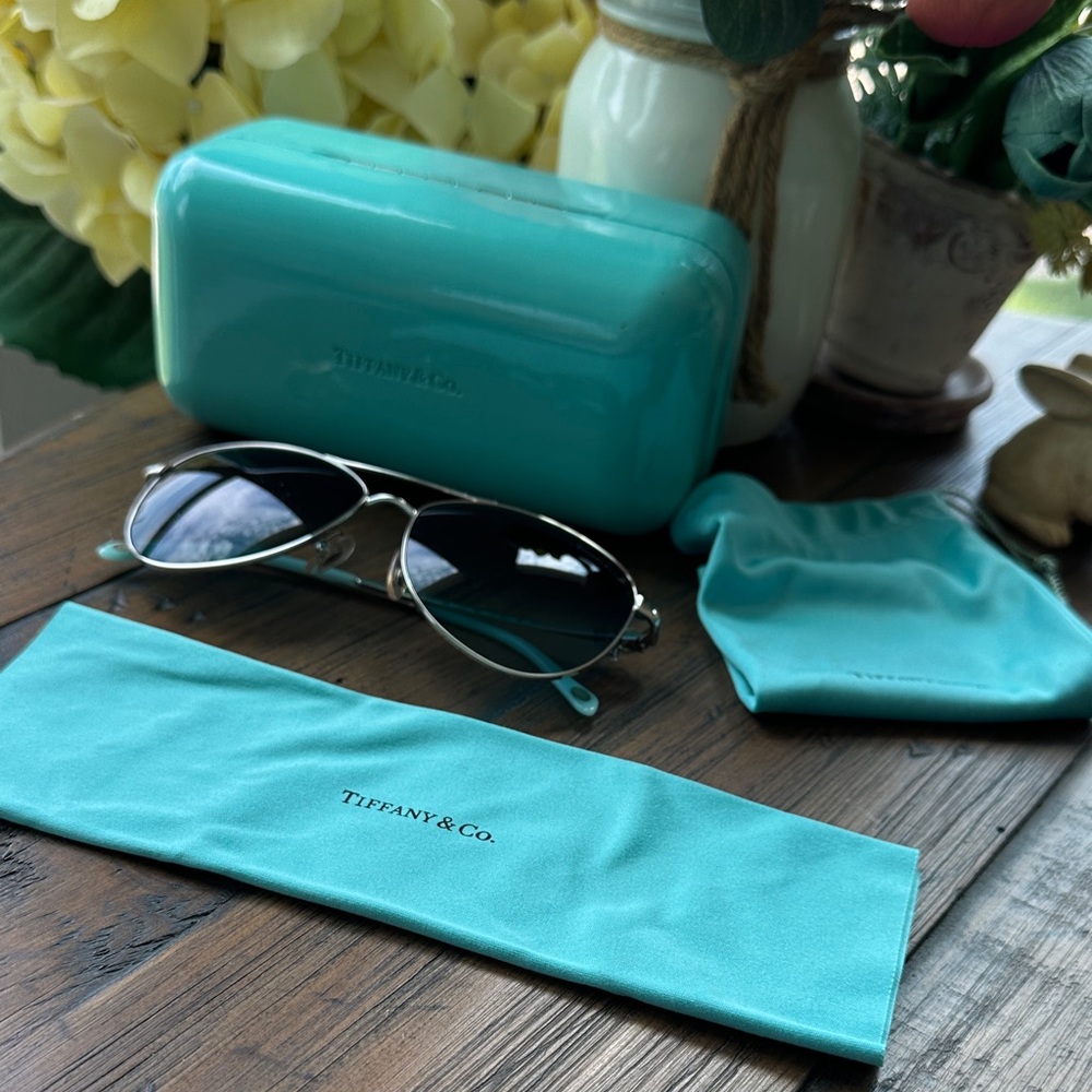 Tiffany & Co. Teal Sunglasses Set